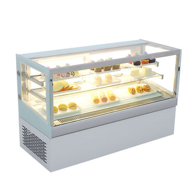La sobremesa de la torta de la puerta de vidrio de desplazamiento 130L exhibe el refrigerador