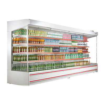 Refrigerador abierto refrigerado fruta de la exhibición del acero inoxidable