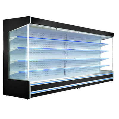 Fan conveniente del bocadillo de la tienda que refresca el refrigerador abierto de la exhibición